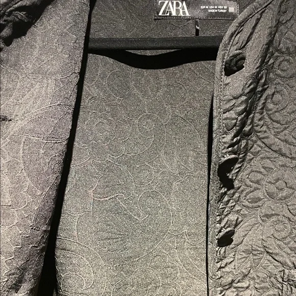 NWOT Zara Women's Black Textured Jacket - Picture 10 of 14